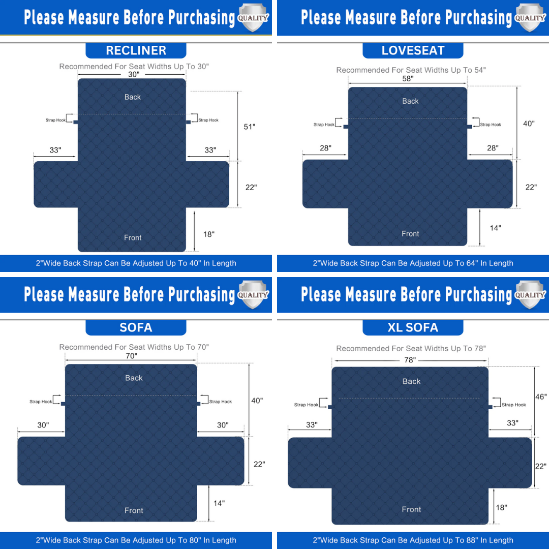 防滑防水沙发套 - 必备绗缝家具保护套