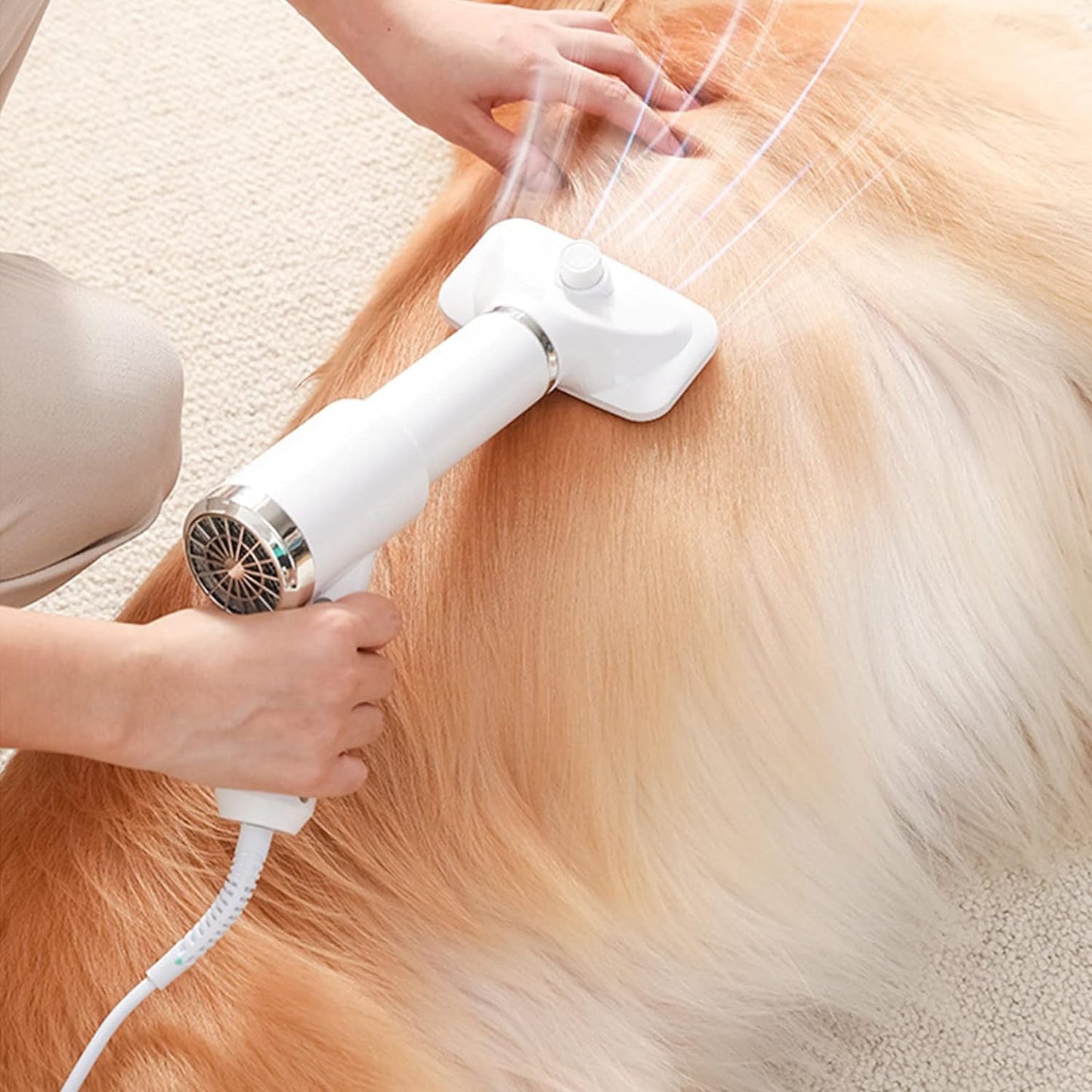 2-In-1 Electronic Pet Brush & Portable Fur Dryer