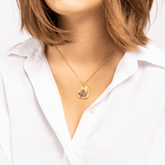 经典宠物肖像爱心个性化项链