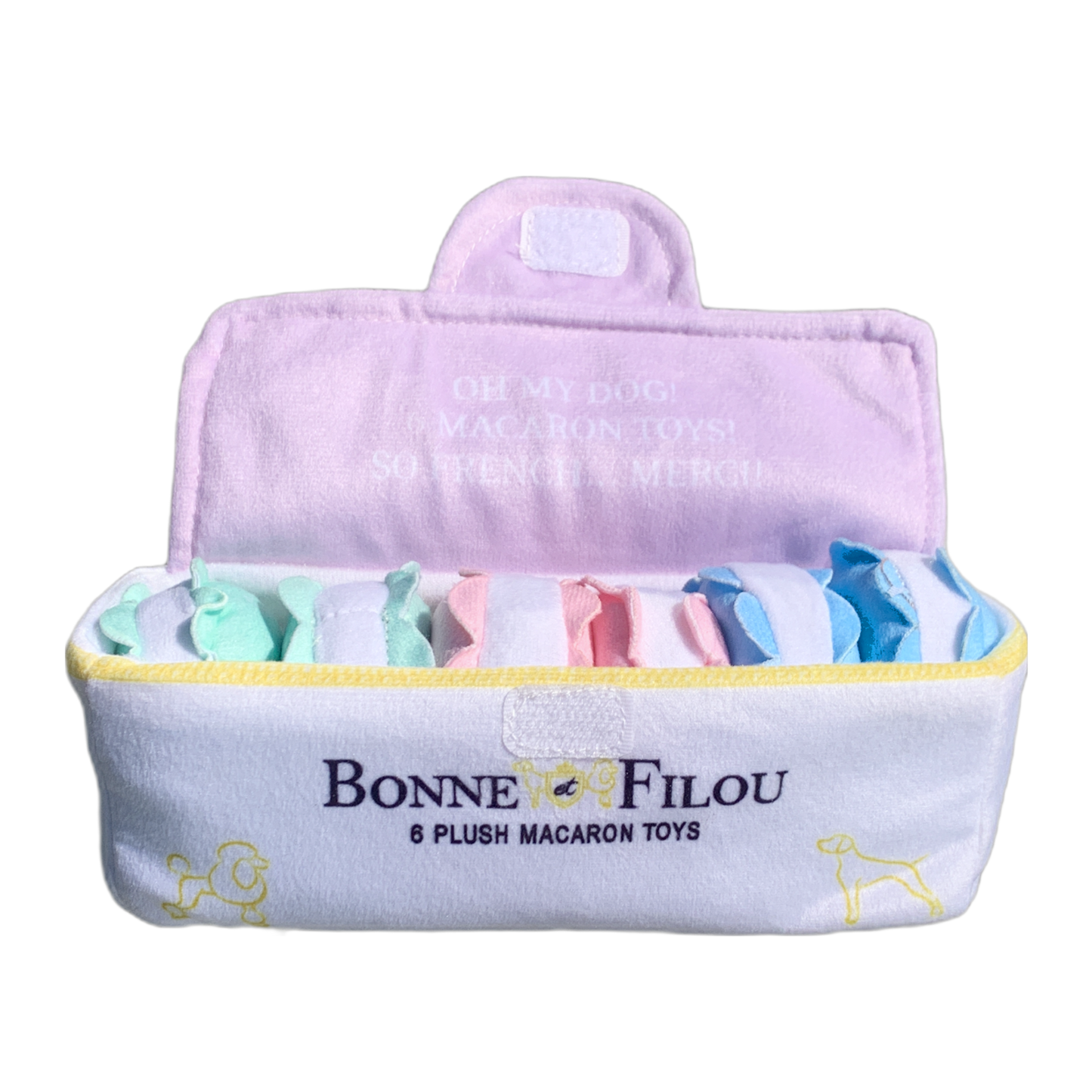 Juguetes grandes de peluche macarrones con sonido para perros