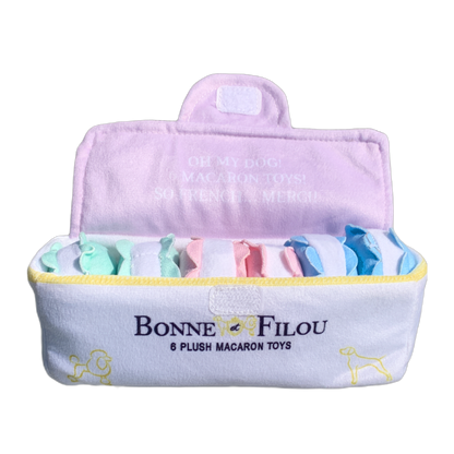 Juguetes grandes de peluche macarrones con sonido para perros