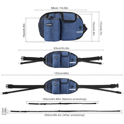 免提牵引绳和腰包