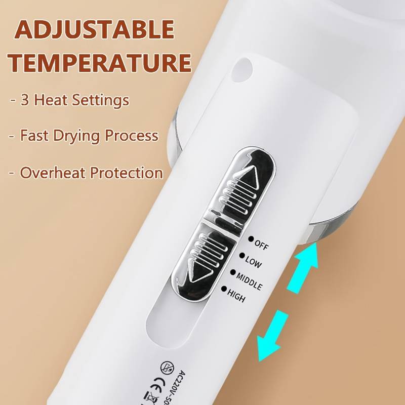 2-In-1 Electronic Pet Brush & Portable Fur Dryer