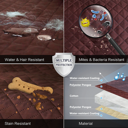 防滑防水沙发套 - 必备绗缝家具保护套