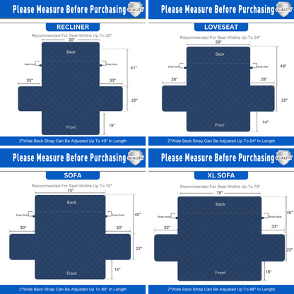 防滑防水沙发套 - 必备绗缝家具保护套