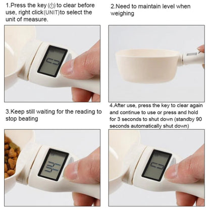 Báscula digital para alimentos para mascotas con taza medidora