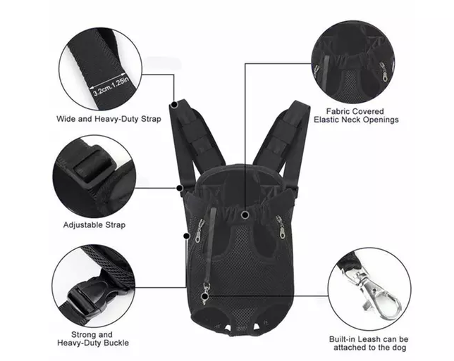 Dog Carrier Breathable Travel Front Backpack