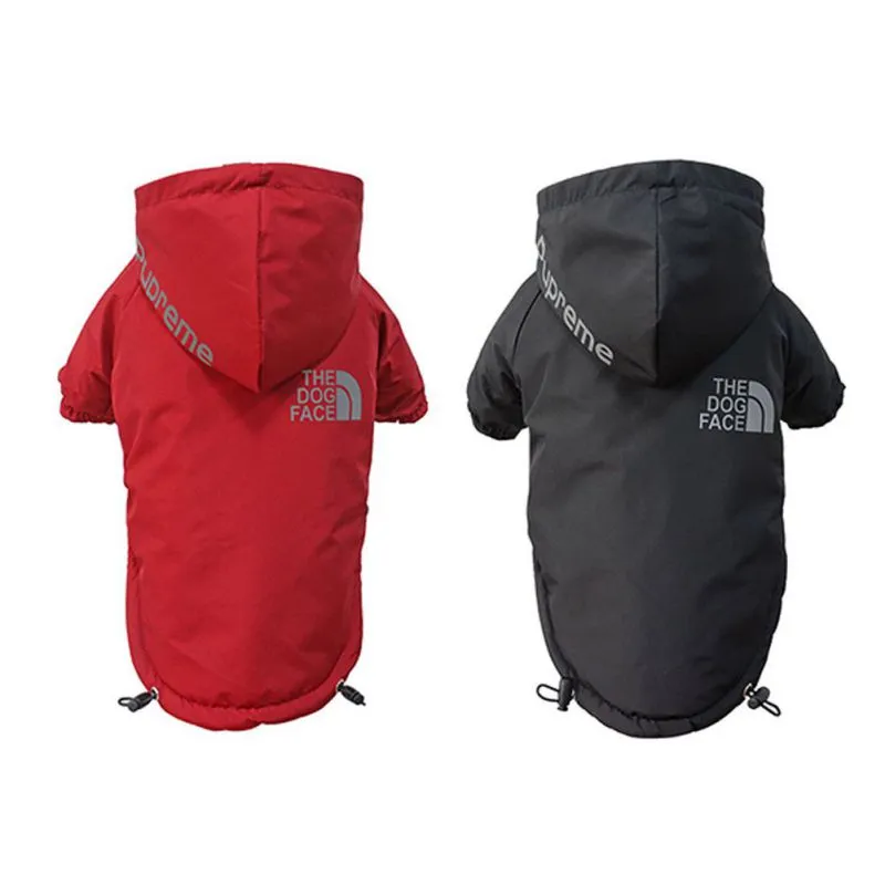 Chaqueta impermeable reflectante con capucha y antiansiedad Pupreme X Dog Face