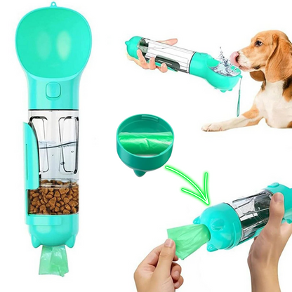 Botella de agua de viaje legendaria 5 en 1 para perros