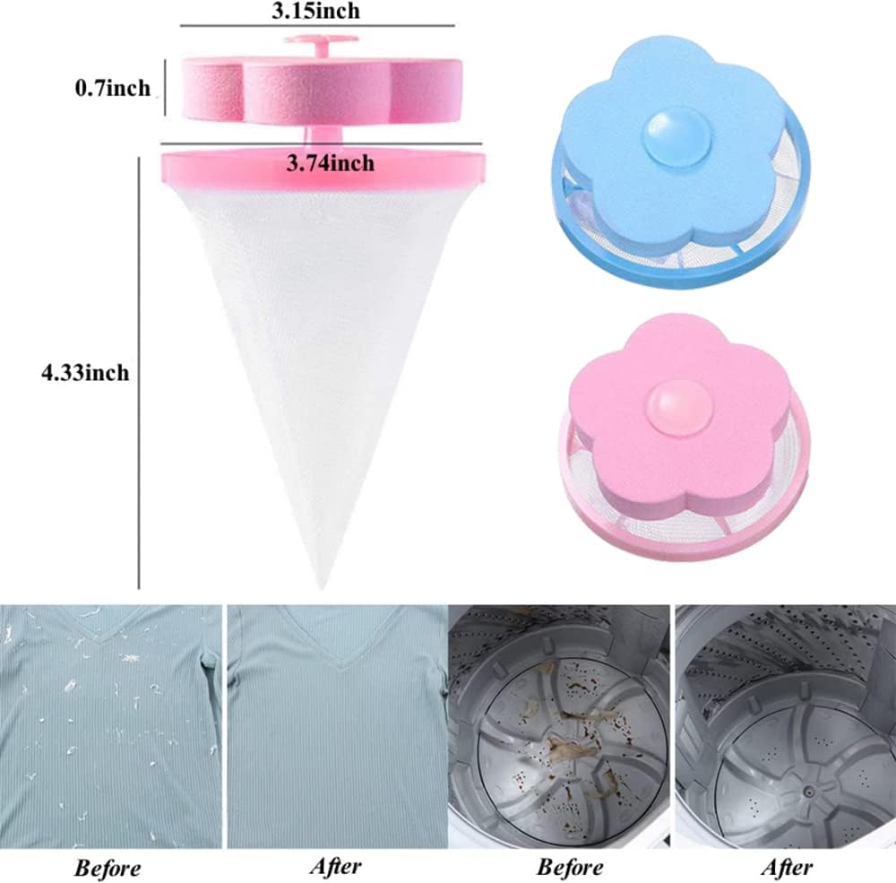 4-Pack Reusable Laundry Pet Hair Catchers