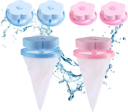 4-Pack Reusable Laundry Pet Hair Catchers