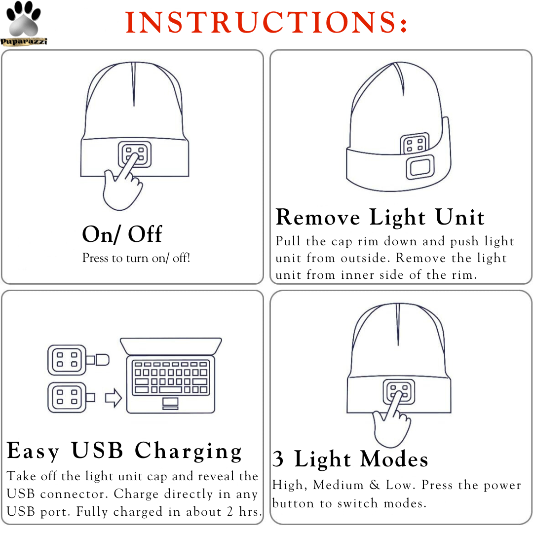 免提 LED 发光 Beloved Flex 帽子