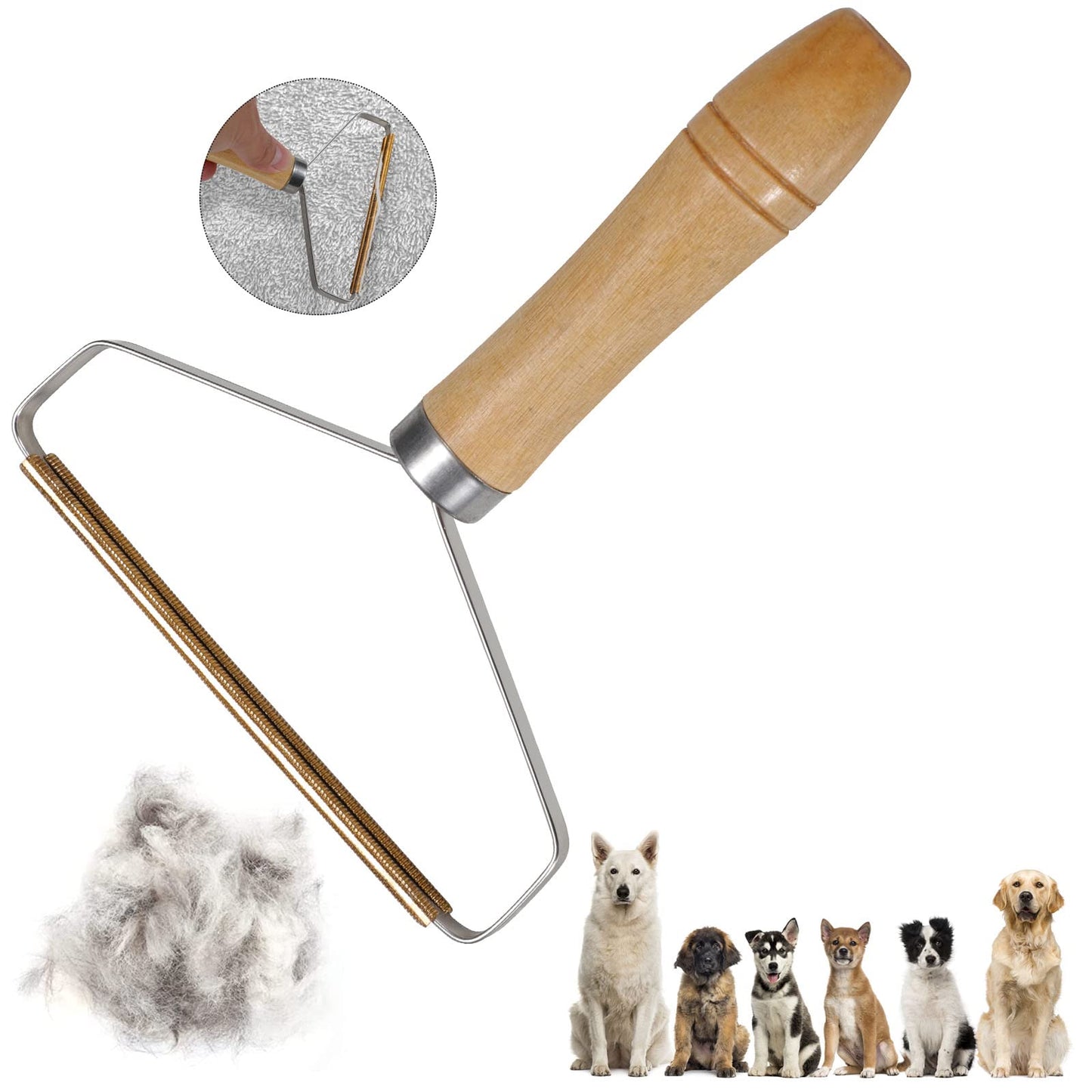 Cepillo limpiador de pieles y quitapelusas mágico