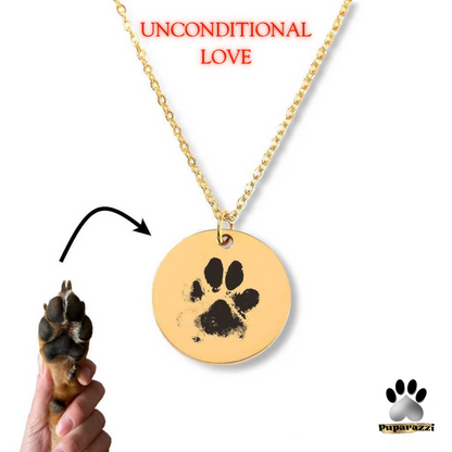 双面定制爪印奢华项链