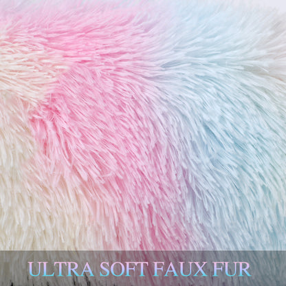 Cama ortopédica rectangular de lujo para perros con piel sintética extra suave