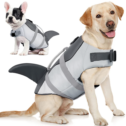Shark Dog Life Vest & Safety Swimsuit