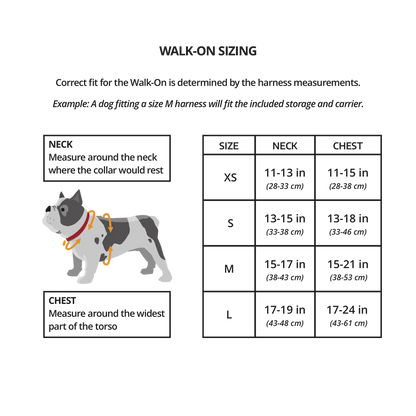 Arnés para caminar y mochila de almacenamiento (K9 - hasta 13.6 kg)
