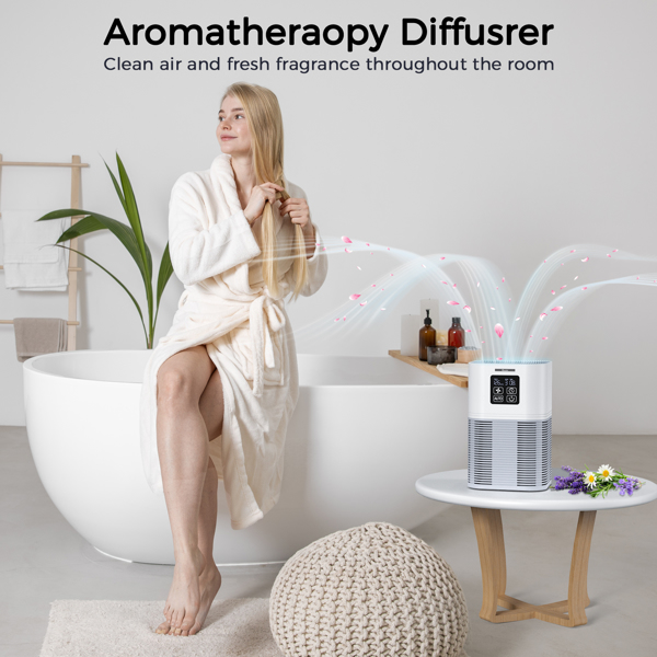 Purificador de aire y difusor de aromaterapia 2 en 1