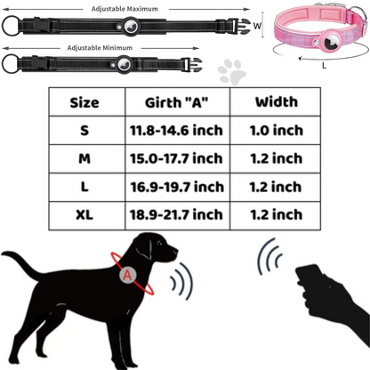 2-In-1 AirTag Anti-Lost Device & Waterproof Dog Collar