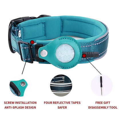 2-In-1 AirTag Anti-Lost Device & Waterproof Dog Collar