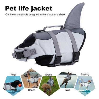Chaleco salvavidas y traje de baño de seguridad para perros Shark